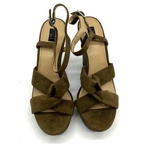 G.I.L.I. Women Shoes Size 7 M Knotted Front Wedge Ankle Strap Kahlie Willow Camo